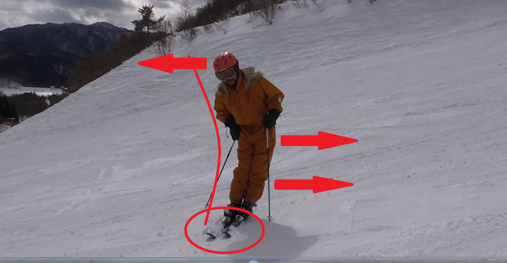edge sharp both-ski エッジ。立つ。両足スキー。遠景 - コピー