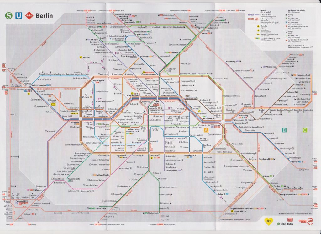 U-Bahn-Netz-Plan 地下鉄路線図
