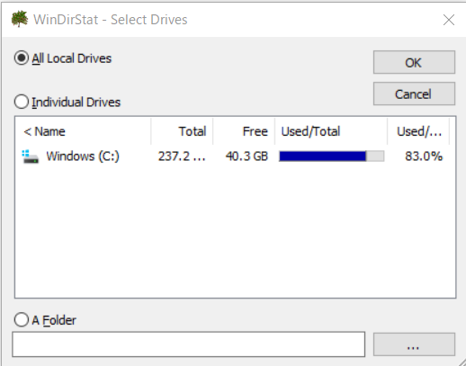 select drives ドライブ選択