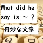 what say is 奇妙な文章