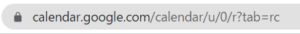url calendar カレンダーのurl