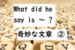 what say is 奇妙な文章その2