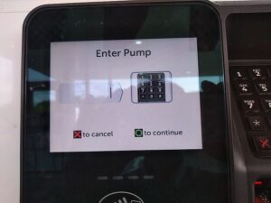 3 enter pump number ポンプ番号を押す