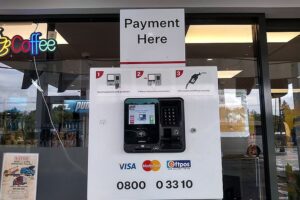 2 payment here 支払機