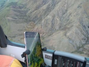 mountain view from cockpit