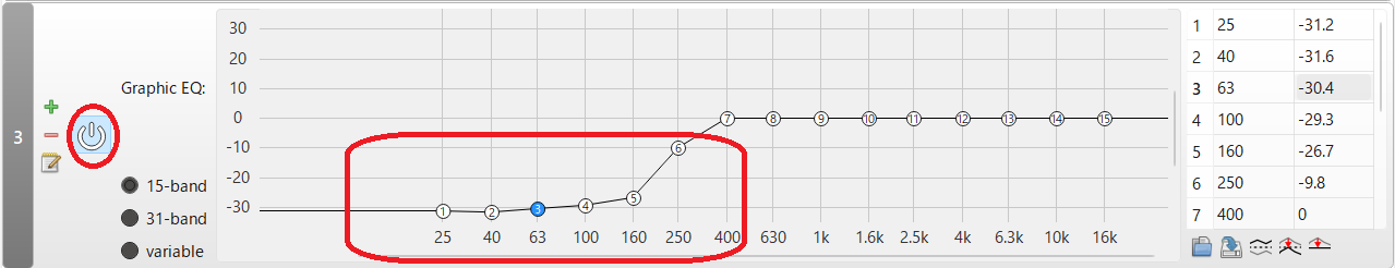 graphic equalizer グラフィックイコライザー設定2026-02-11