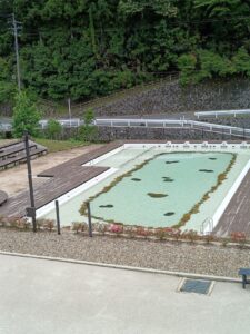 pool プール。教室から見た