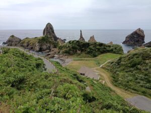 国賀海岸。駐車場から国賀海岸2