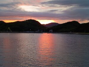 宇受賀。夕焼け9