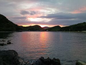 宇受賀。夕焼け7
