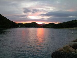 宇受賀。夕焼け8
