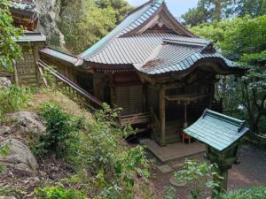 焼火神社。拝殿。上から