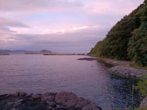 宇受賀。夕焼け2