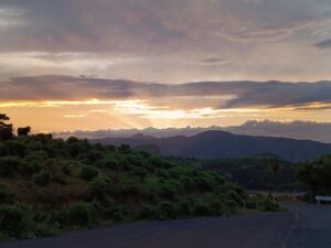 宇受賀海岸線。夕焼け2